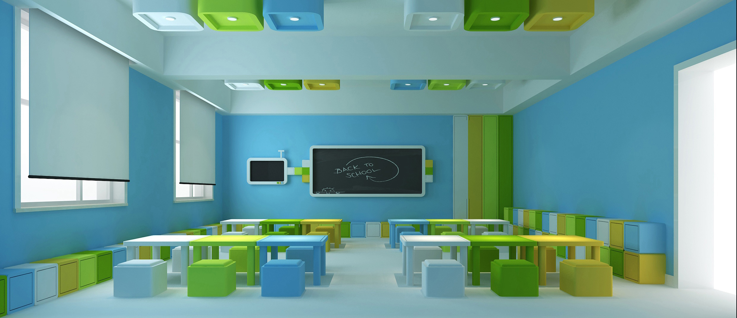 「早教機構(gòu)裝修效果圖」早教中心裝修設(shè)計效果圖